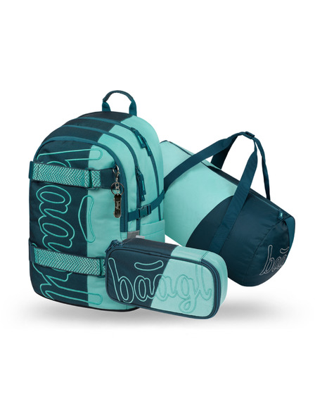 BAAGL  BAAGL SET 3 Skate Petrol: Rucksack, Etui, Sportbeutel GRS