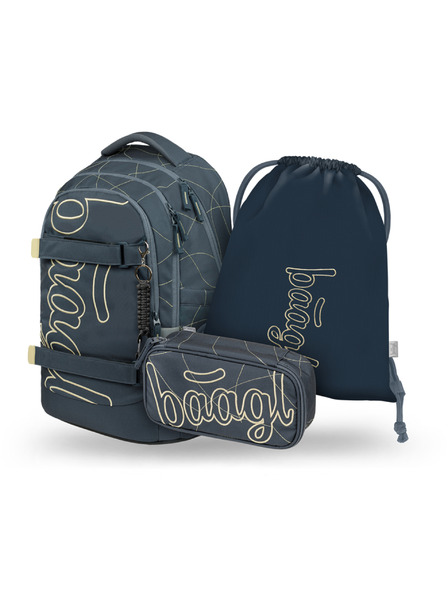 BAAGL  BAAGL SET 3 Skate Max Wave: Rucksack, Etui, Sportbeutel GRS