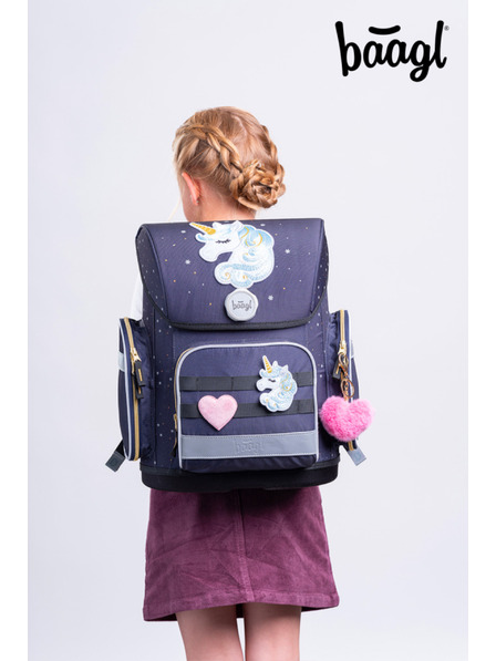 BAAGL  BAAGL SET 3 Ergo Unicorn Gold: Schulaktentasche, Etui, Turnbeutel
