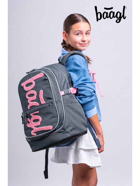 BAAGL  BAAGL SET 3 Core Logo Rosa: Rucksack, Etui, Turnbeutel GRS