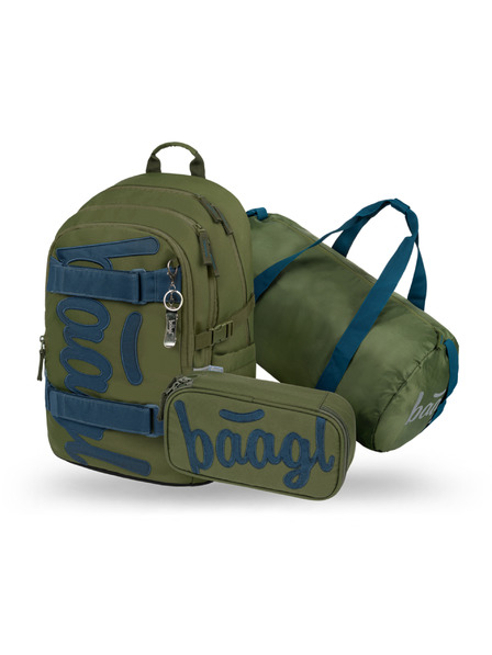 BAAGL  BAAGL SET 3 Skate Olive: Rucksack, Etui, Sporttasche GRS