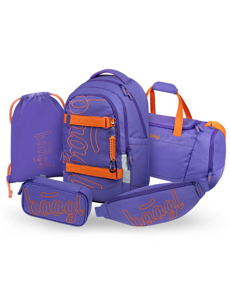 BAAGL  BAAGL SET 5 Skate Max Orange: Rucksack, Etui, Beutel, Sporttasche, Hüfttasche GRS