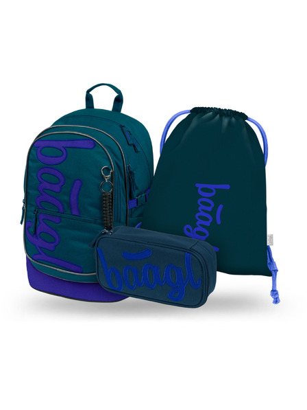 BAAGL  BAAGL SET 3 Core Logo blau: Rucksack, Etui, Beutel GRS