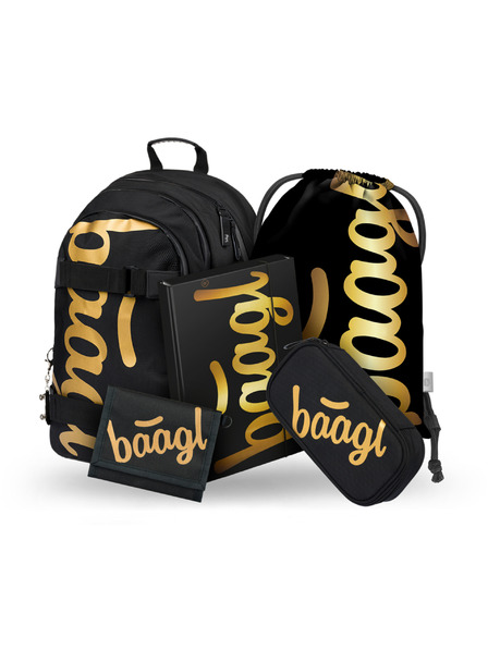 BAAGL  BAAGL 5 SET Skate Gold: Rucksack, Etui, Beutel, Mappen, Geldbörse
