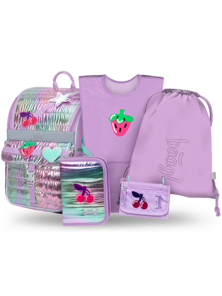 BAAGL  BAAGL SET 5 Zippy Lavender: Aktentasche, Etui, Beutel, Essschutz, Geldbörse