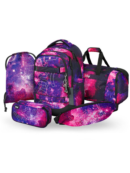 BAAGL  BAAGL SET 5 Skate Max Galaxy: Rucksack, Etui, Beutel, Sporttasche, Hüfttasche GRS