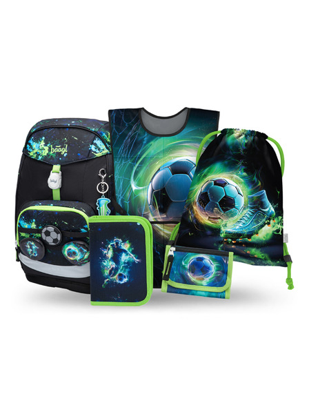 BAAGL  BAAGL SET 5 Airy Plus Fußball: Rucksack, Etui, Beutel, Schürze, Geldbörse