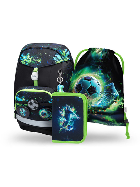 BAAGL  BAAGL SET 3 Airy Plus Fußball: Rucksack, Etui, Beutel