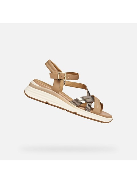 Geox Hellbraun Damen-Sandalen Geox Elowynne