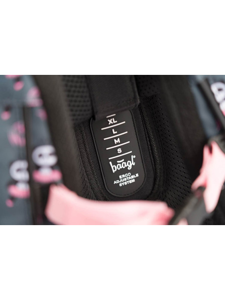 BAAGL  Graues 3er-Set zippy panda: Aktentasche, Federmäppchen, Tasche Baagl