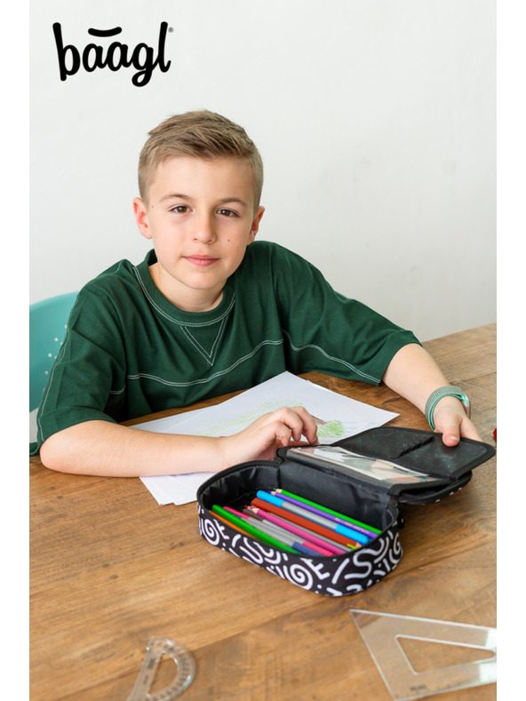 BAAGL  Schwarzes Schulmäppchen Baagl Element