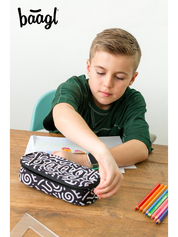 BAAGL  Schwarzes Schulmäppchen Baagl Element