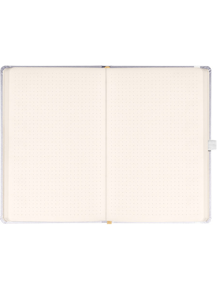 NOTIQUE NOTIQUE Notes Balacron, silber, gepunktet, 15 x 21 cm