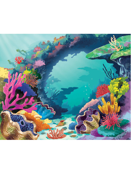 BAAGL  Lesen und Aufkleben – UNTER WASSER, Buch mit Stickern