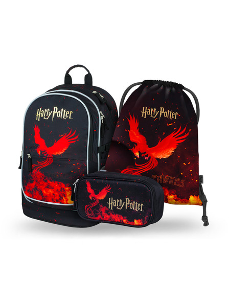 BAAGL  BAAGL SET 3 Core Harry Potter Phönix: Rucksack, Mäppchen, Beutel