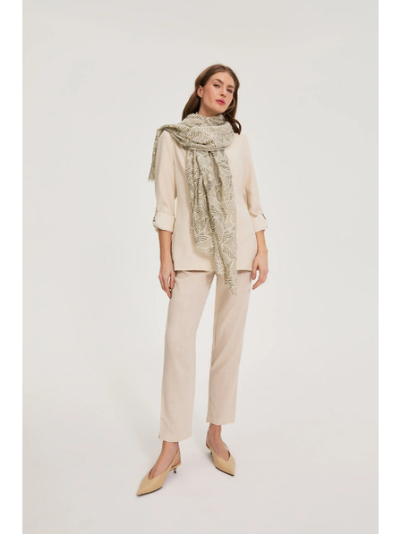 Moodo Gemusterter Schal oliv Moodo