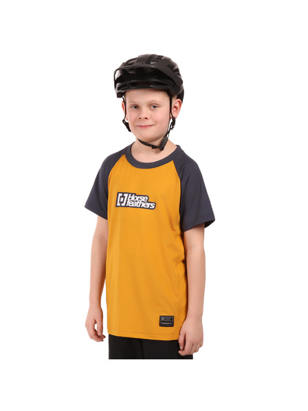 Horsefeathers Kinder-Fahrradtrikot Spike - sunflower/indigo