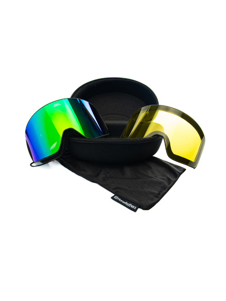 Horsefeathers Snowboardbrille Lynx - black/mirror green