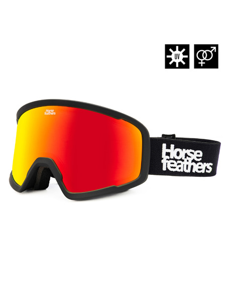 Horsefeathers Snowboardbrille Huck - black/mirror red