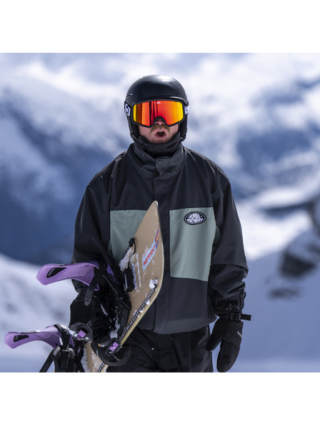 Horsefeathers Snowboardbrille Huck - black/mirror red