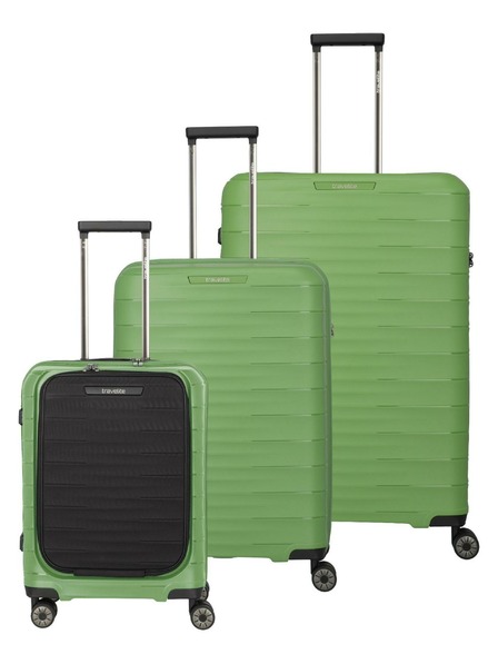 Travelite Reisekofferset Travelite Mooby S,M,L Front pocket Green