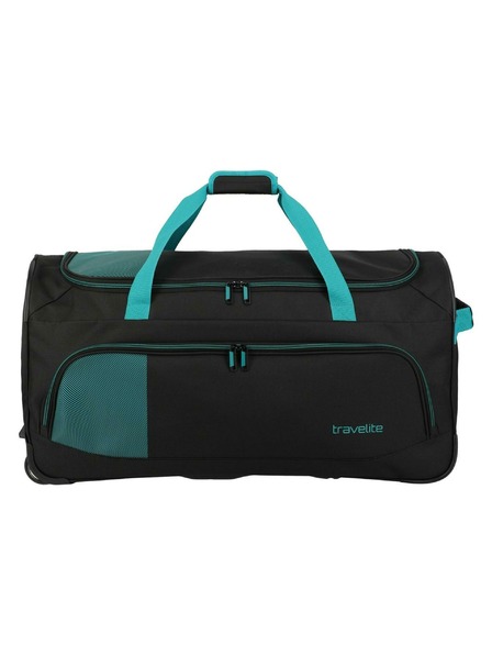 Travelite Reisetasche Travelite Basics Fresh Wheeled Duffle L Black/petrol