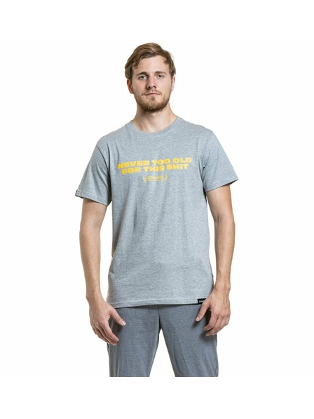 Meatfly Meatfly Herren T-Shirt Tomas Never Too Old Grey / Gold