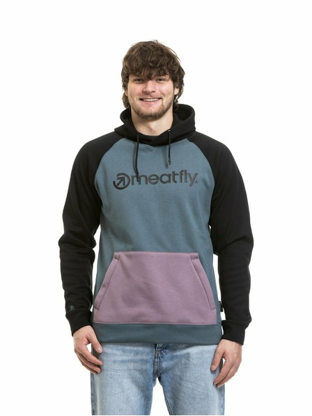 Meatfly Meatfly Herren technisches Sweatshirt Gravel Orchid / Blue Sea