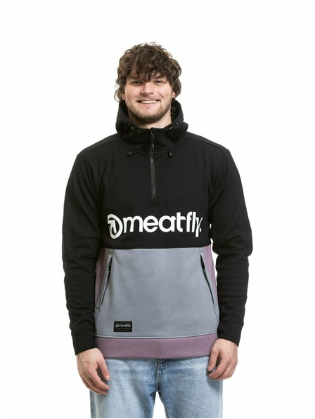 Meatfly Meatfly Herren technisches Sweatshirt Tason Orchid / Gray
