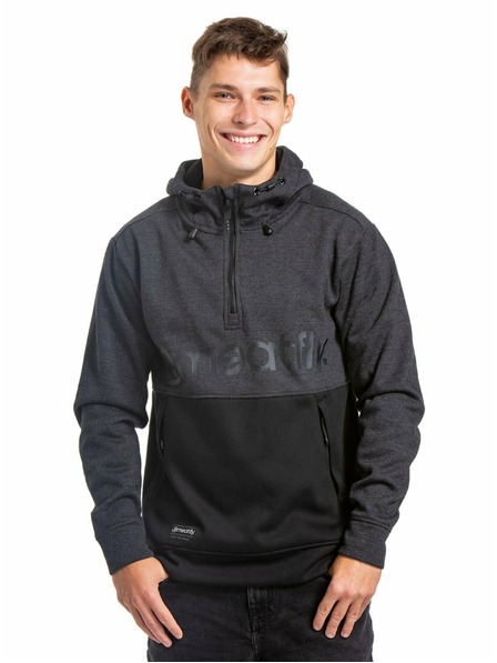 Meatfly Meatfly Herren technisches Sweatshirt Tason Black Heather/Black