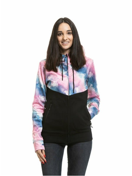 Meatfly Meatfly Damen Technisches Sweatshirt Omni Color Bubbles / Black