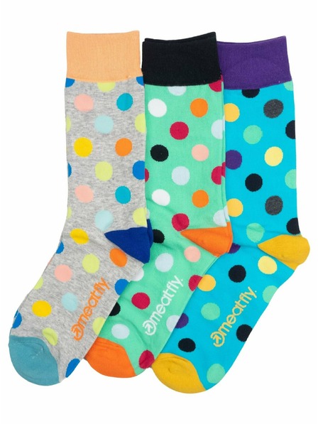 Meatfly Meatfly Socken Lexy Dreierpack Grey Dots