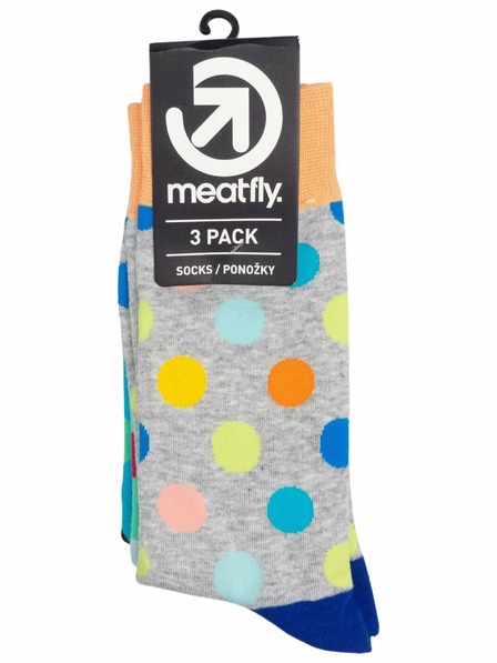 Meatfly Meatfly Socken Lexy Dreierpack Grey Dots