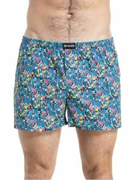 Meatfly Meatfly Herren Boxershorts Agostino Pink Partyboi / Cityboi Doppelpack