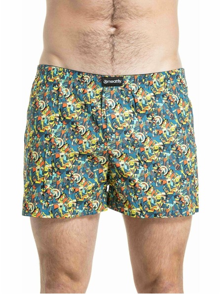 Meatfly Meatfly Herren Boxershorts Agostino Blue Partyboi / Cityboi Doppelpack