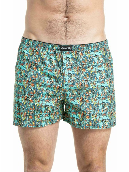 Meatfly Meatfly Herren Boxershorts Agostino Blue Partyboi / Cityboi Doppelpack