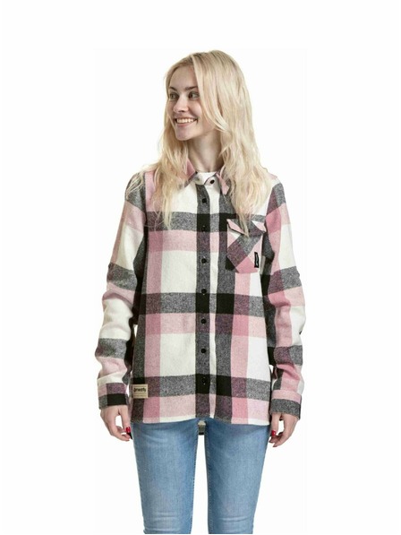 Meatfly Meatfly Damen Hemd Dora Premium Pink / Brown