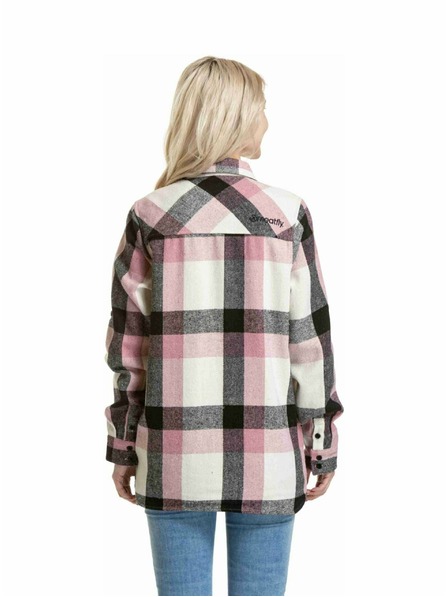 Meatfly Meatfly Damen Hemd Dora Premium Pink / Brown