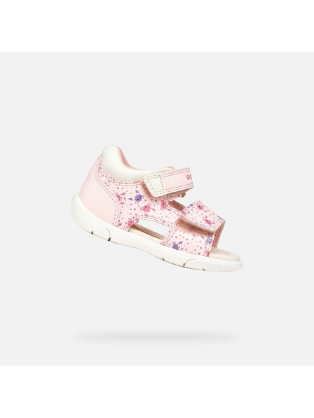 Geox Rosa Mädchen-Sandalen für die ersten Schritte Geox Sandal Zapito