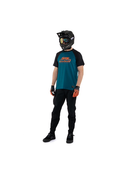 Horsefeathers Bike-Trikot Spike - petrol/black