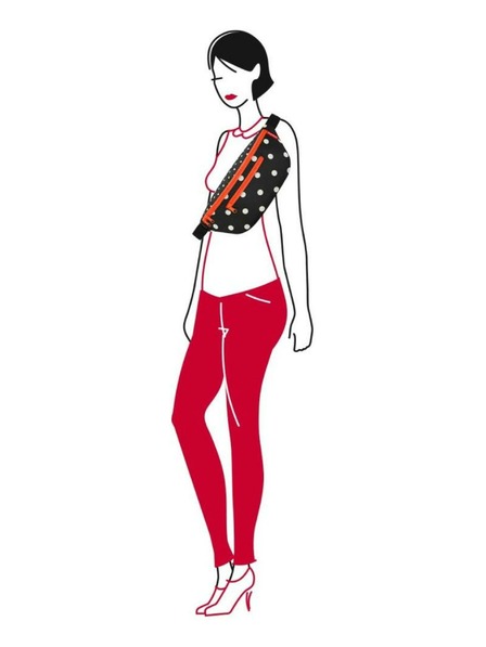 Reisenthel Rot und Schwarz Damen Polka Dot Niere Reisenthel Gürteltasche M Mixed Dots