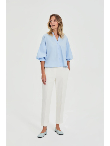 Moodo Hose mit Falten weiß Moodo