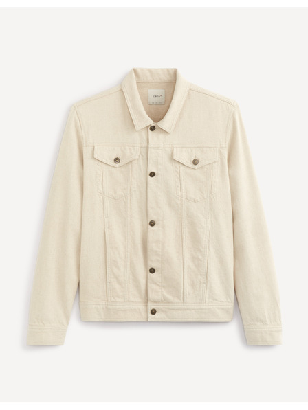 Celio Cremefarbene Jeansjacke Celio Arucha