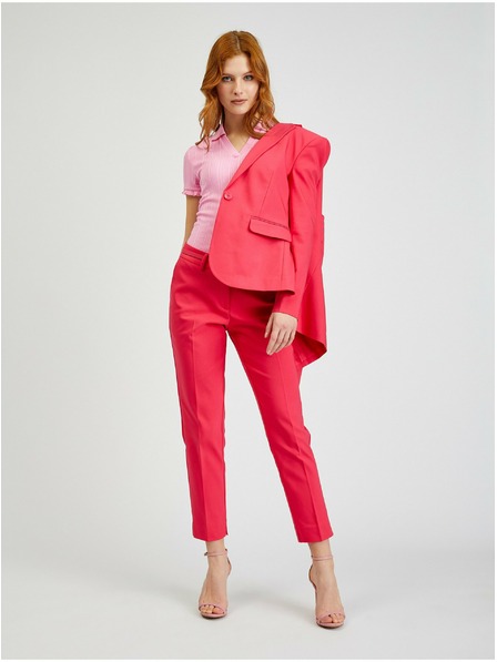 Orsay Dunkelrosa Damenhose mit Gürtel ORSAY