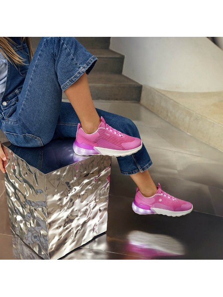 Geox Rosa Mädchen-Sneaker Geox Activart illuminus