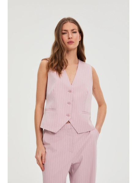 Moodo Weste in feinen Streifen rosa Moodo