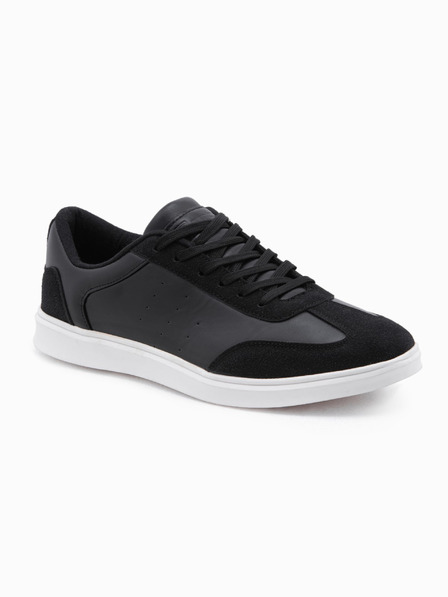 Ombre Clothing Lässige Herren Sneaker OLDSCHOOL Schuhe - Schwarz V2 OM-FOCS-0104 Ombre Clothing
