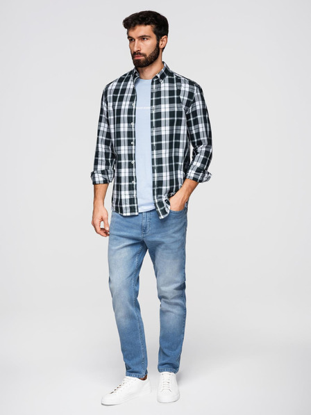 Ombre Clothing Herren-Jeans CARROT mit Verschleiß - Hellblau V1 OM-PADP-0253 Ombre Clothing