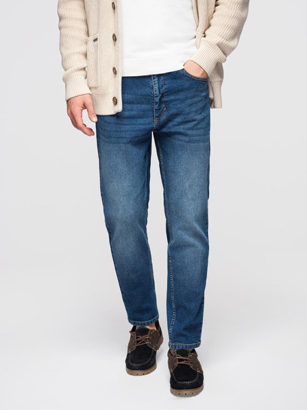 Ombre Clothing Herren-Jeans CARROT mit Verschleiß - Blau V2 OM-PADP-0253 Ombre Clothing