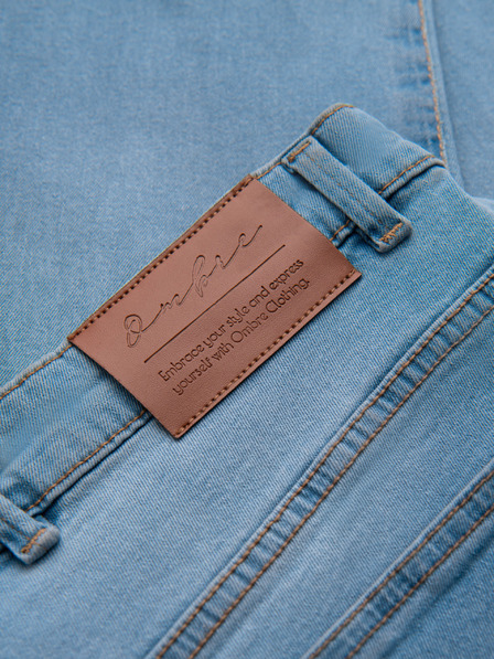 Ombre Clothing Herren-Jeans JOGGERS mit klassischem Schlitz - Hellblau V1 OM-PADJ-0265 Ombre Clothing